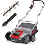 IKRA BOSCH 36V Akku 3in1 Vertikutierer Rasenlüfter IB-SR 36, Fangkorb 45l, Arbeitsbreite 36cm, ohne Akku & Ladegerät