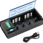 Palogreen Universal Akku Ladegerät für AA/AAA/SC/C/D/9V NI-Mh/NI-CD und 9V Li-ion Wiederaufladbare Batterien mit Entladefunktion und LCD-Anzeige Schnellladung