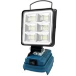 Akku Lampe für Makita 18V Akku（Ohne Akku）48W 4800LM Led Arbeitsleuchte, Strahler Tragbares Flutlichter Baustellen Lampe,mit 2 USB für Camping, Autoreparaturen