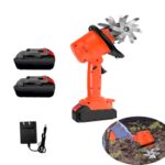 Motorhacke, 21V Akku-Bodenhacke mit 2X 3000 MAh Akuus, Akkubetriebene Gartenfräse Drahtloser Ruderkultivierer für Rasenbodenanbau und Unkraut