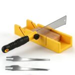 Weciau 4 Stück Gehrungslade mit Säge Set, Gehrungssäge Hand mit 3 Austauschbaren Sägeblättern, Handsäge für Holz & Kunststoff - Präzise Gehrungs und Winkelschnitte(45°, 90°, 135°)