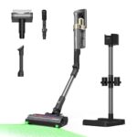 Tineco Pure ONE A90S Akku Staubsauger, 270AW Saugkraft, 3DSense Master-Bürste, Dreifache Kantenerkennung, bis zu 105 Min. Laufzeit, 150° Grünes LED, für Tierhaare & Teppich