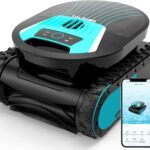 TALOSBO Pleco Pro Poolroboter Akku Wand und Boden, Wasserlinienreinigung, 210 Min Laufzeit, Doppelfilter, 7 Reinigungsmodi, Smarte App Steuerung, Kabelloser Poolsauger bis 200 m²