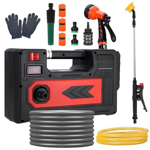 Wasserpumpen für Makita 18V/21V Akku, Transferpumpe(Ohne Akku),Gartenpumpe,Tragbare Selbstansaugende Wasserpumpe mit 20M Wasserauslassrohr, 2.5M Wassereinlassrohr, Jet-Pumpe zur Gartenbewässerung