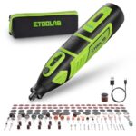 Multifunktionswerkzeug Akku 12V 2.0Ah(Lithium-Ionen), 140PCS Akku-Rotationswerkzeug Set mit 5 Gang 5000-38000 U/min schnelle Ladezeit, Hohe Akkulaufzeit für Schneiden, Gravieren, Bohren, usw.