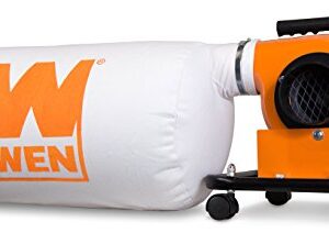 WEN Staubsammler für Holzbearbeitung, 5,7 Ampere-Motor mit 12-Gallonen-Tasche, mobiler Basis und optionaler Wandhalterung (DC3401)