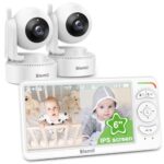 Blemil Babyphone, Video Babyphone mit 2-Kameras und Audio, 6 IPS große Split Screen Fernbedienung Schwenk/Neige/Zoom, Videomonitorkameras mit klarer Nachtsicht und 30hours Batterielaufzeit