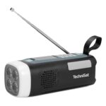 TechniSat Viola Kurbelradio – Notfallradio mit Solar und Kurbel, 4500 mAh Akku, UKW/FM, Bluetooth, Lautsprecher, LED Taschenlampe, SOS Alarm, Powerbankfunktion, mit USB, Blackout, Notfallausrüstung
