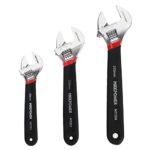 MAXPOWER Schraubenschlüssel Set verstellbarer Rollgabelschlüssel inkl. 150, 200, 250 mm 3-teilig Adjustable Wrench Einmaulschlüssel