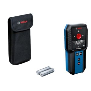 Bosch Professional Ortungsgerät GMS 120-27 (2xAA Batterien, max. Detektionstiefe Nicht-magnetisches Metall/magnetisches Metall/Spannungsführende Leitungen/Holz: 120/100/50/30 mm, Schutztasche)