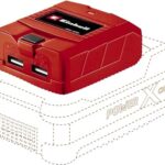 Einhell USB-Akku-Adapter TC-CP 18 Li USB-Solo Power X-Change (für 18 V PXC Akkus, mobiles Laden von Smartphone, Tablet und Co., 2 USB Anschlüsse, Lieferung ohne Akku)