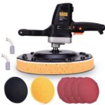 1280W Putzglättmaschine Putzbearbeitung Putzbearbeitungsmaschine Putzmaschine 230U/min Wandschleifer Wandglättungs Poliermaschine | Kunststoffscheibe Schwammscheibe Schleifscheibe | 6 Geschwindigkeit