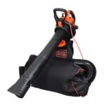 BLACK+DECKER 3-in-1 Elektro Laubsauger & Laubbläser (3.000 Watt, mit Häcksler, 72l Fangsack-Rucksack – hohe Blasgeschwindigkeit & verstellbare Saugleistung, für Terrasse, Wege, Einfahrten) BEBLV300-QS