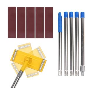 BigKing Robuster Hand-Trockenbauschleifer, Wand- und Deckenschleifen mit Verlängerungsstange und 5 Schleifpapier, für schnelles, produktives Schleifen von Boden, Wand und Decke