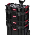 XL Werkzeugtrolley - Qbrick System Werkzeugkoffer mit Rollen, Werkstattkoffer Set, Werkstattwagen Set mit viel Zubehör! B x T x H in cm: 53 x 38 x 98 cm ! Der Mobile Alleskönner - Privat & Gewerbe