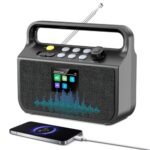 Tragbares DAB Radio mit 20000 mAh Akku Wiederaufladbare,DAB+ Bluetooth 5.3 Digitale Funkgeräte AM/FM/UKW，2.0 Farbdisplay Küchenradio, Wecker Zweifacher Alarm Teleskopantenne Sleeptimer USB/AUX/TF