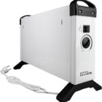 Güde Konvektionsheizgerät GKH 2000 (2 kW Heizleistung, 3 Heizstufen (0,75/1,25/2 kW), stufenloser Thermostat, 45 m³ max. Raumheizvermögen, lautlose Konvektionswärme, Überhitzungsschutz, Tragegriffe)