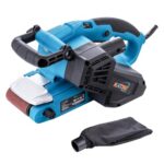 KATSU Bandschleifer 1050W 76x533mm, 6 Geschwindigkeiten, Klappbare Frontabdeckung, LED-Licht, Werkzeugloser Bandwechsel, Verstellbarer Griff, Staubbeutel und P80