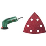 Bosch Deltaschleifer PDA 180 (im Karton) + 10tlg. Holz und Metall für Multifunktionswerkzeuge Starlock (Körnung 60/80/120/180/240)