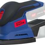 Güde 58481 Akku Deltaschleifer DS 18-0 (18 V, Easy-Energy-Exchange, 150 x 150 x 100 mm Klett-Schleifpapier, mit Staubfangbox, ergonomischer Anti-Rutsch-Handgriff mit Softgrip, ohne Akku und Ladegerät)