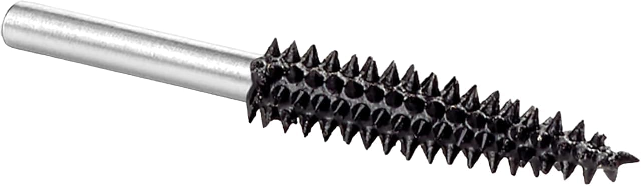 Kutzall Extrem Kegelfräser, 1⁄8" Schaft, sehr grob - Holzbearbeitungsaufsatz für Dremel, Foredom, Milwaukee. Schleifmittel Wolframkarbid, 1⁄8" (3,1mm) Durchmesser X 7⁄8" (22.2mm) Länge TX-18-EC – Bild 2