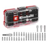 Original Einhell S-Case Bit-Set 28-tlg. (15x 25 mm Bits, 9x 50 mm Bits, 3x Stecknüsse, Schnellwechselbithalter)