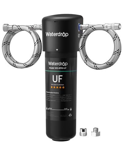 Waterdrop 10UA-UF Wasserfilter 0.01μm Ultra Untertisch-Filtration, Reduziert Blei, Chlor, Geschmack & Gerüche, 11000 Gallons, Direktanschluss An Küchenhahn