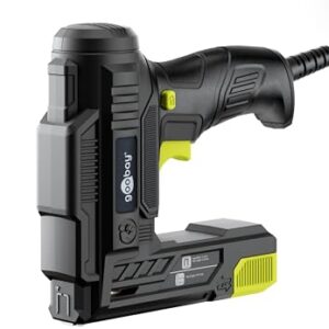 goobay 2in1 Elektrotacker-Set kabelgebunden 2 m / 70 W - mit Klammern oder Nägeln bestückbar - verschießt ca. 20 Klammern pro Minute - für Polster- Holz- oder Renovierungsarbeiten - 77820