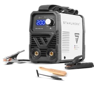 STAHLWERK Elektroden-Schweißgerät ARC 200 MD – MMA (E-Hand) & Lift-TIG (DC) bis 200 A, flexibel einsetzbar ohne Gas, kompakt & 3,4 kg leicht, Smartkühlung, Hotstart-Automatik, Anti-Stick-Funktion
