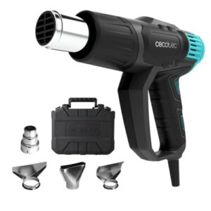 Cecotec Heißluftpistole Hell Gun 7500 Full Equip. 2000W, Ultraschnelles Aufheizen, 4 Düsen, Freihandfunktion, Einstellbare Temperatur 50-600 ºC, 2 Luftstromstufen, Koffer