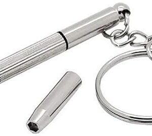 Multifunktions-Brillen-Schraubendreher Mini-Handwerkzeug 3-in-1-Brillen-Schraubendreher nenbrillen-Uhr-Reparatur-Set mit Schlüsselanhänger