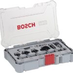 Bosch 6x PRO Rand- und Kantenfräser-Set, 6-tlg. (für Weichholz, Hartholz, Ø 19, 25, 25, 35, 13, 16 mm, Professional Zubehör Handfräse, Kantenfräse)