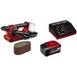 Einhell Professional Akku-Bandschleifer TP-BS 18/457 Li BL Power X-Change (18 V, Brushless, inkl. 3x P80 Schleifband 457x75 mm, inkl. 5,2 Ah Akku und Fastcharger)