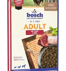 bosch HPC Adult mit Lamm & Reis | Hundetrockenfutter für ausgewachsene Hunde aller Rassen | 1 x 15 kg