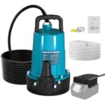 Akku Tauchpumpe für Makita 18V (ohne Akkus), Klarwasserpumpe Für offene Regenwassertanks und Tanks mit Sicherheitsdeckel 5 m Kabel für Pool, Wasserbetten, Schwimmbad Abwasserpumpe, Pooldeckung