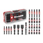 Original Einhell S-CASE 28-tlg. schlagfestes Bit-Set (25-mm-Bits, 50-mm-Bits, 60-mm-Bithalter, Steckschlüsseleinsätze inkl. Aufbewahrungsbox)