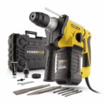 POWER plus Kombibohrmaschine POWX1197 Kombibohrer zum Bohren, Meisseln und Hämmern - Kombihammer für Beton, Mauerwerk und Holz im Set mit Koffer und Zubehör wie Meissel und Bohrer