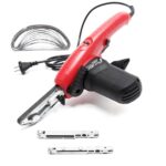 Wiltec Bandschleifer 400 W mit 3 austauschbaren Schleifarmen, Schleifmaschine mit 10 x Schleifband, Elektrofeile für schwer erreichbare Stellen