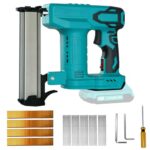 18GA schnurloser Brad Nagler für Makita 18V Akku, 2 in 1 Elektrische Heftpistole mit 1000 geraden Nägeln und 1000 U Nägeln, Kabellose Elektrische Nagler Pistole für DIY Holzbearbeitung, Möbel (Keine