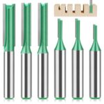 Fräser für Oberfräse Set Nutfräser 8mm Schaft 6 Stück Router Bits Holzfräser 3mm 4mm 5mm 6mm 7mm 8mm Nutenfräser Holzfräse Oberfräse Zubehör Fräsbohrer Bohrfräser für Holz Schneiden Nutfräsen