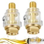 Casenly Mini Druckluft Öler, 2 Stück Automatiköler Druckluftöler, 1/4 BSP Pneumatisches Zubehör für Druckluft Werkzeug, Schlagschrauber, Schleifer