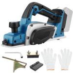 Akku Hobel Kompatibel mit Makita 18V Batterie, Professional Elektrisch Holz Einhandhobel, 15000RPM, Hobelbreite 82 mm, Spantiefe 2mm, Ideal für DIY Projekte, Holzarbeiten, Möbel (Ohne Akku)