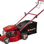 Einhell Benzin-Rasenmäher GC-PM 46/5 S (2 kW, bis 1.400 m², 1 Zylinder, 4-Takt-Motor, abschaltbarer Hinterradantrieb, 9-stufige zentrale Schnitthöhenverstellung 25-80 mm)