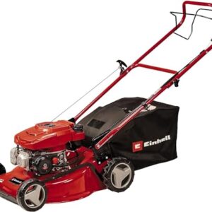 Einhell Benzin-Rasenmäher GC-PM 46/5 S (2 kW, bis 1.400 m², 1 Zylinder, 4-Takt-Motor, abschaltbarer Hinterradantrieb, 9-stufige zentrale Schnitthöhenverstellung 25-80 mm)
