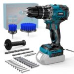 Ecarke Akku Schlagbohrschrauber für Ma-kita 18V Lithium-Akku, Akku Bohrmaschine & Akkuschrauber 2150 U/min, 90 Nm Drehmoment, 2-stufig regelbar, zum Schlagen, Bohren &Schrauben (ohne Akku & Ladegerät)