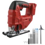 Akku-Stichsäge kompatibel mit Milwaukee 18-V-Akku, bürstenloses Stichsäge-Trennwerkzeug 400 W, 2700 U/min, 45°-Schrägschnitte für gerade/kurvige/kreisförmige Schnitte (ohne Akku)