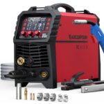 ARCCAPTAIN MIG MAG Schweißgerät 200 Ampere, 7 in 1 vollsynergisches Schweißgerät FLUX Fülldraht/MAG/MIG Schutzgas Schweißgerät/MMA/Lift TIG/Unterstützung Spool Gun/Punktschweißen, IGBT Inverter230V