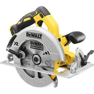 Dewalt 18 Volt 64 mm Akku-Handkreissäge DCS570NT (max. Schnitttiefe 64 mm, Sägeblatt-ø: 184 mm, Neigungseinstellung: 50°, Motorbremse, Spindelarretierung, Lieferung ohne Akku und. Ladegerät)