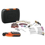 Black+Decker Akku-Multifunktionswerkzeug mit 52-tlg. Zubehör BCRT8IK (7.2V, 1.5Ah, Universal-Feinbohrschleifer mit Licht, zum Schneiden, Schleifen, Polieren und Schmirgeln, inkl. USB-Ladekabel + Box)