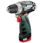 Metabo Akku-Bohrschrauber PowerMaxx BS Basic – 600984500 – 12 V – Kompakter Bohrschrauber mit Akku-Anzeige – Inklusive Akku und Ladegerät